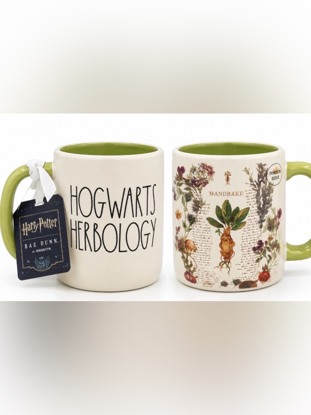 NWT Rae Dunn Harry Potter Hogwarts Herbology Mandrake Mug USA HTF